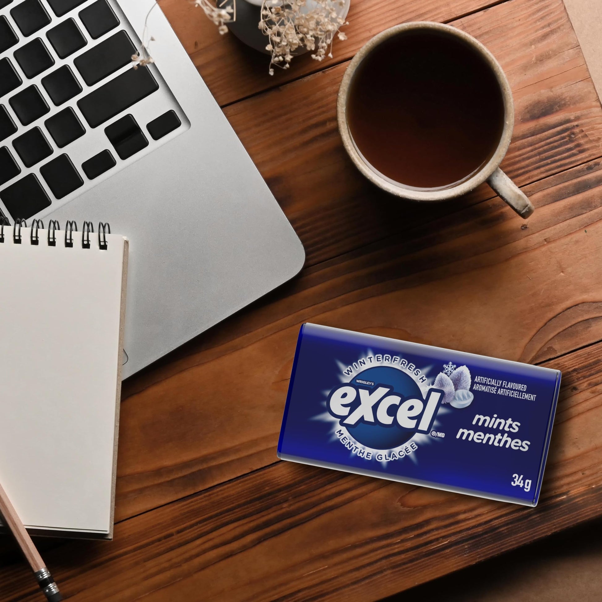 EXCEL, Winterfresh Flavoured Mints, 34g, Tin, 8 Packs - Available at All In One Marketplace Canada