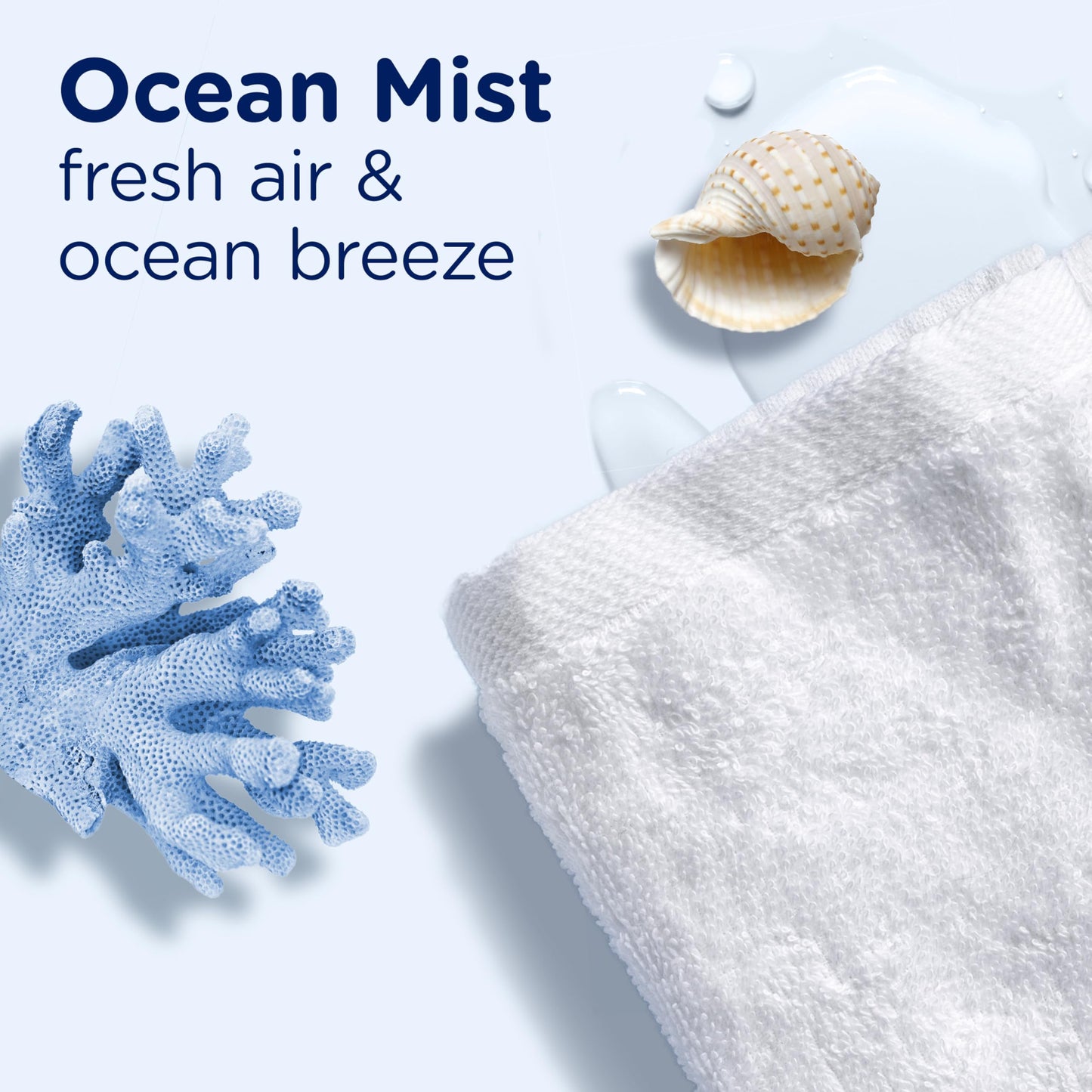 Downy Light Laundry Scent Booster Beads, Ocean Mist Scent, In-wash fabric beads designed to be gentle with a light boost of scent, No Heavy Perfumes, 680 Grams