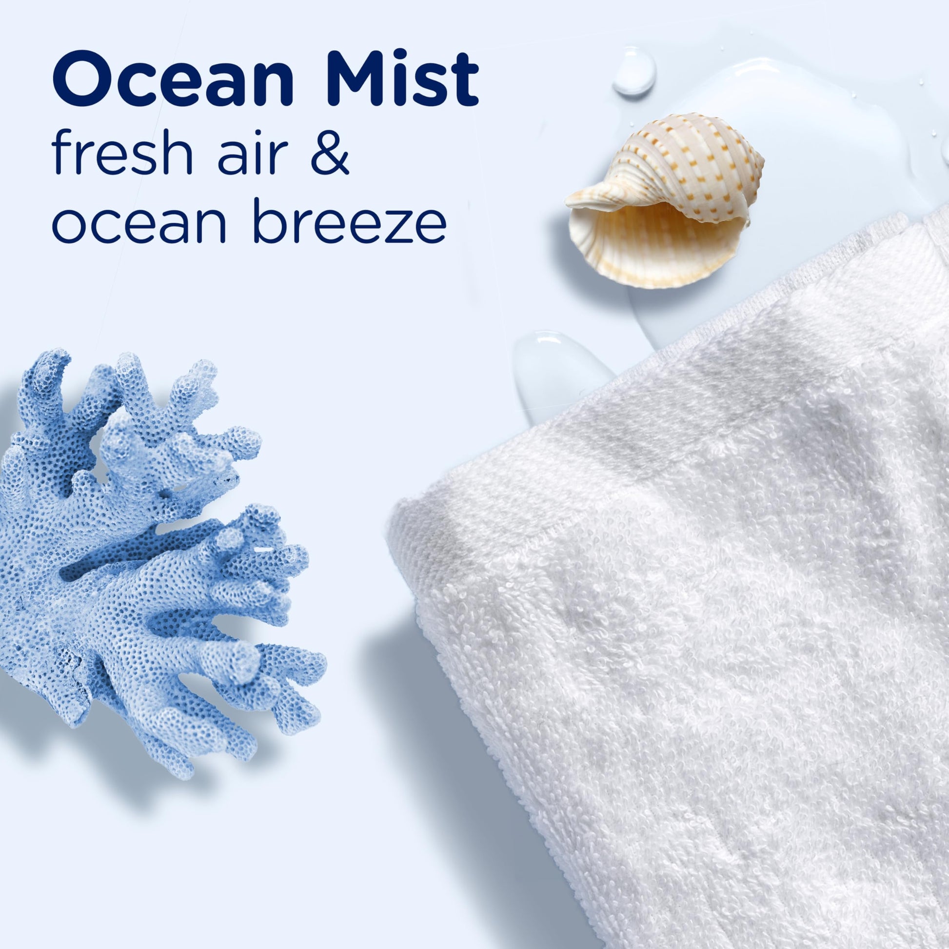 Downy Light Laundry Scent Booster Beads, Ocean Mist Scent, In-wash fabric beads designed to be gentle with a light boost of scent, No Heavy Perfumes, 680 Grams