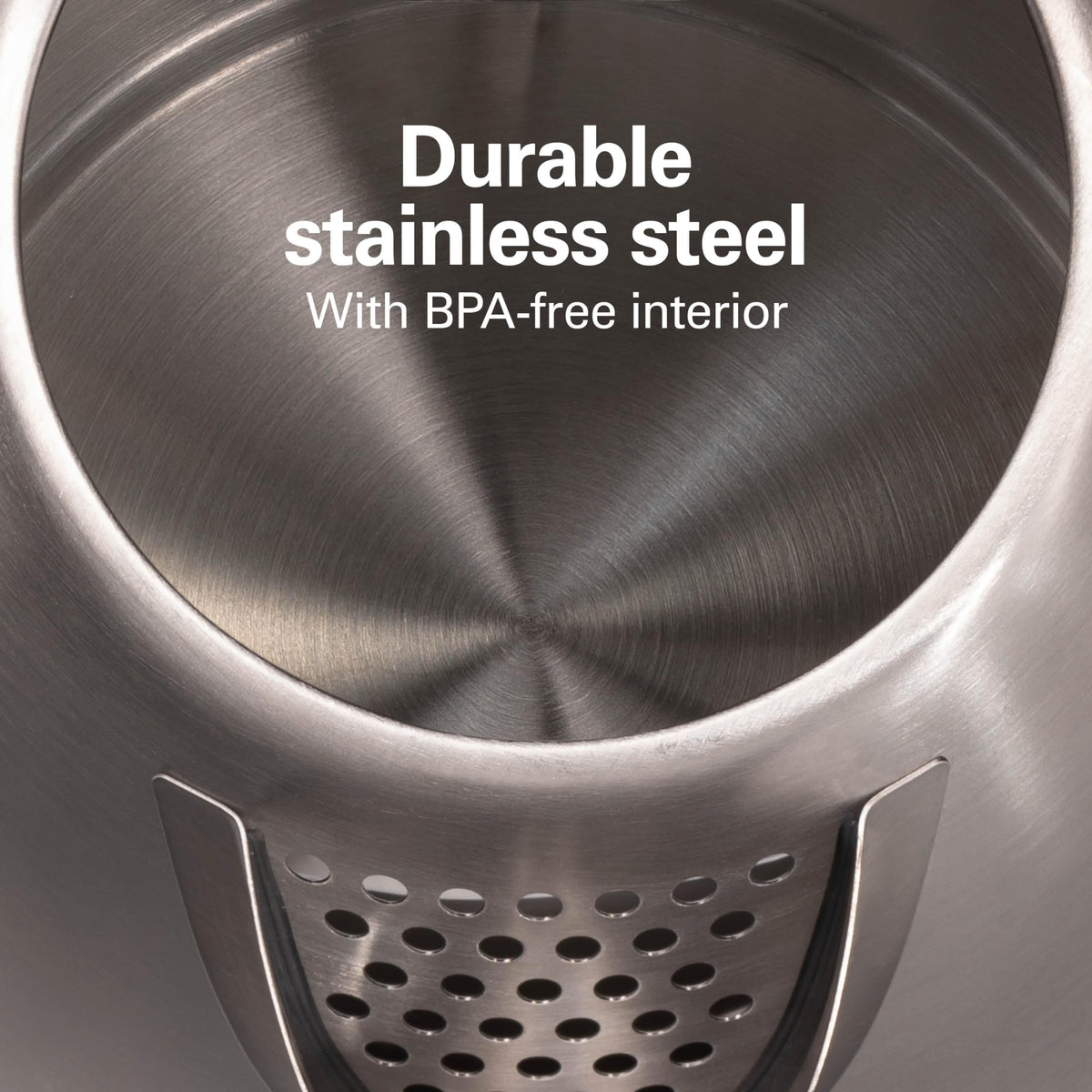 Hamilton Beach Electric Tea Kettle, Water Boiler & Heater, 1.7 Liter, Cordless Serving, 1500 Watts for Fast Boiling, Auto-Shutoff and Boil-Dry Protection, Stainless Steel (40880C)