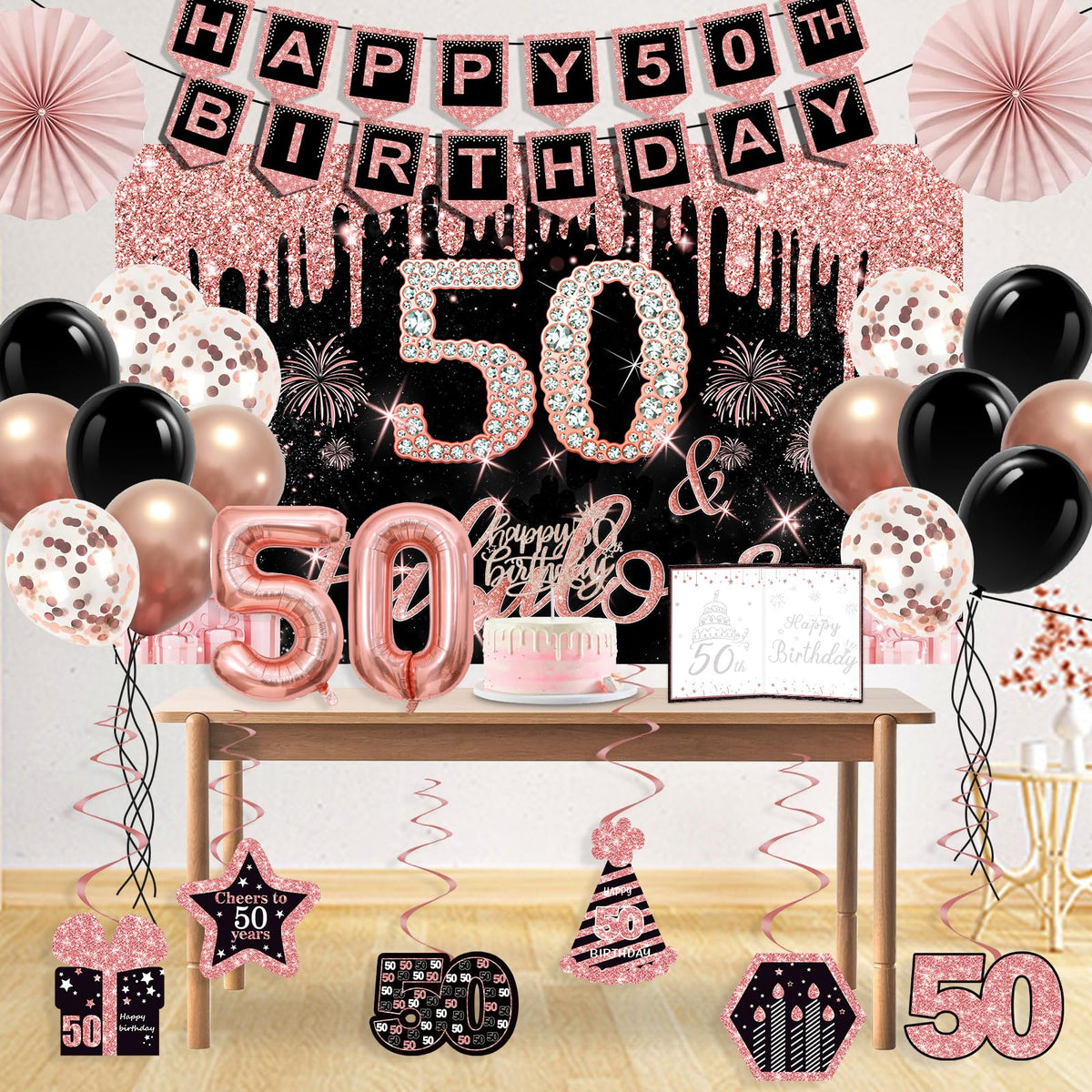 50th Birthday Decorations for Women, 32PCS 50th Birthday Party Decorations 🍁 All In One Marketplace Canada