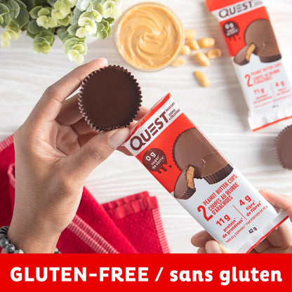 Quest Peanut Butter Cups - High Protein, Low Carb Snack, 11g Protein, 1g Sugar, 12 Pack