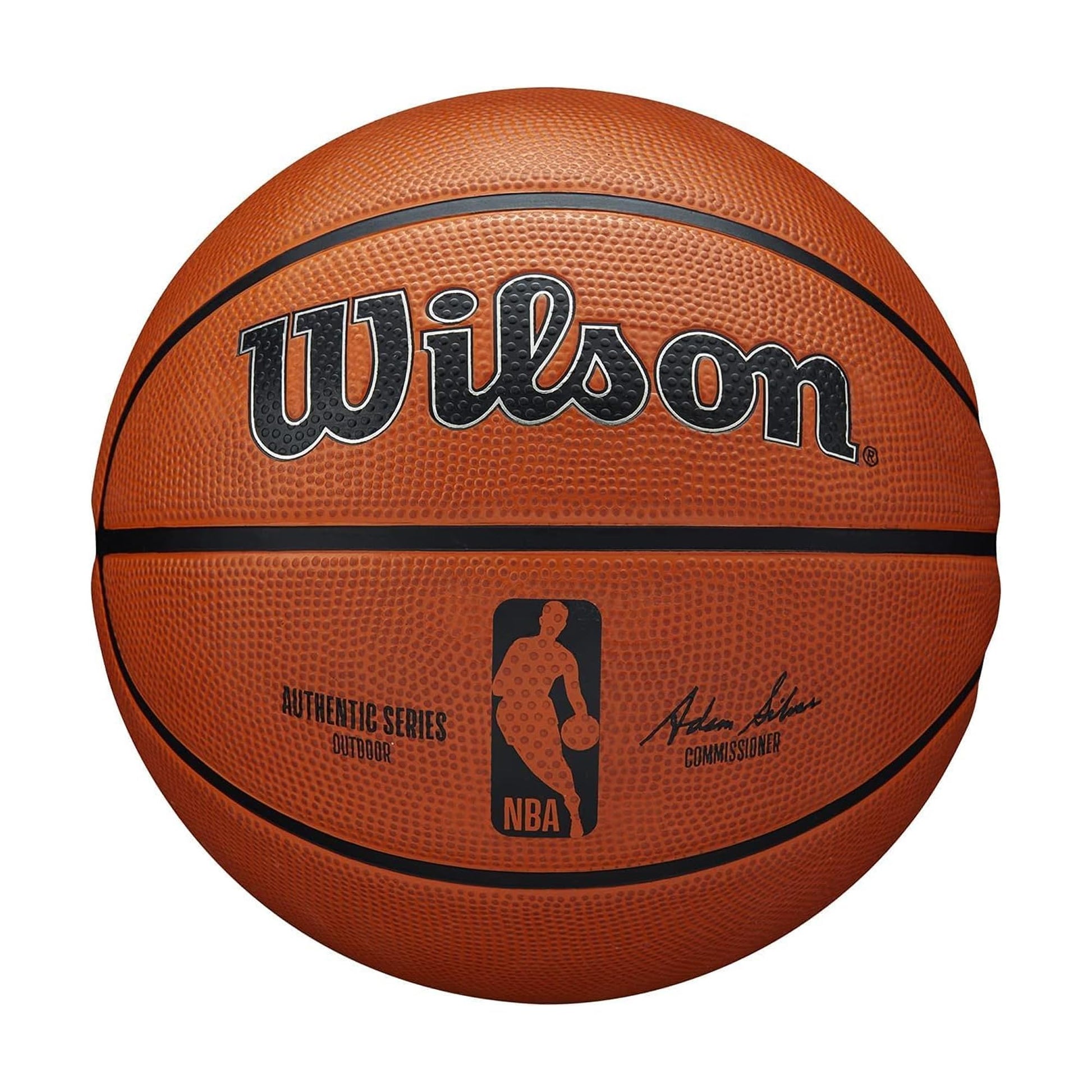 WILSON NBA Authentic Outdoor Basketball - Size 7-29.5", Brown WILSON