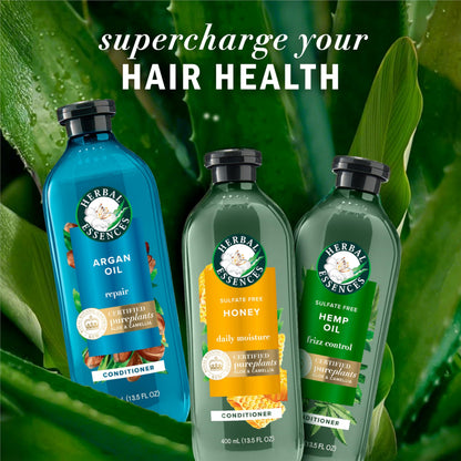 Herbal Essences, Argan Oil Paraben Free Shampoo and Conditioner, Dual Pack, Hair Repair, with Certified Camellia Oil and Aloe Vera, For All Hair Types, Especially Damaged Hair, 600 mL Each - Available at All In One Marketplace Canada