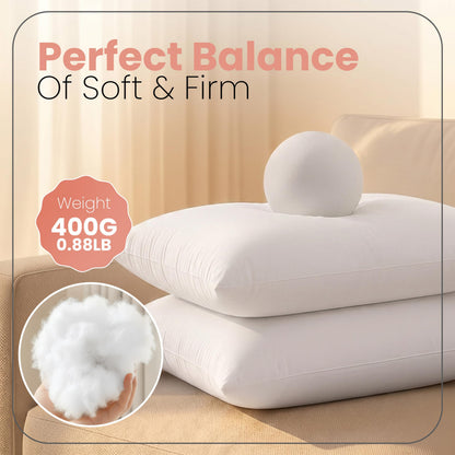 Utopia Bedding Throw Pillows Insert (Pack of 2, White) - 12 x 20 Inches Bed and Couch Pillows - Indoor Decorative Pillow