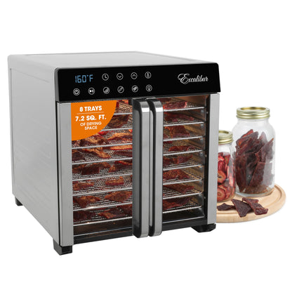 Excalibur 8 Tray Select Digital Dehydrator, in Stainless Steel (DH08SCSS13)
