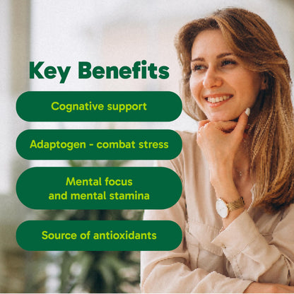 Organika Rhodiola 100mg 6:1 Extract- 3% Rosavins, 1% Salidroside- Adaptogen, Cognition Support, Mental Focus in Response to Stress- 60vcaps