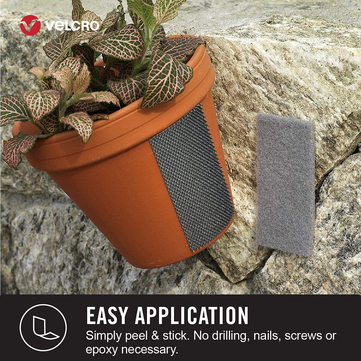VELCRO Brand Extreme Outdoor Mounting Tape | 20Ft x 1 In, Holds 15 lbs | Strong Heavy Duty Stick on Adhesive | Mount on Brick, Concrete for Hanging, 30702 VELCRO