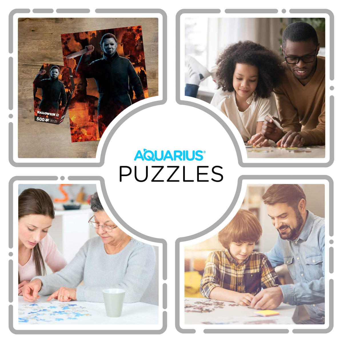 Puzzle Aquarius Halloween II 500 pièces (Puzzle de 500 pièces) - Anti-reflet - Ajustement précis - Marchandise et objets de collection sous licence officielle du film Halloween II - 35,5 x 48 cm
