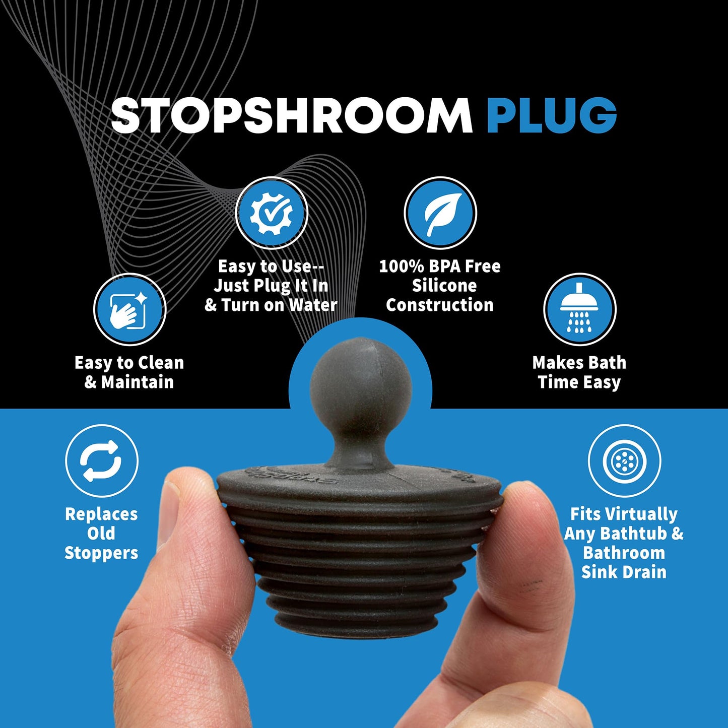 TubShroom Ultra Revolutionary Bath Tub Drain Protector Hair Catcher/Strainer/Snare Stainless Steel 🍁 All In One Marketplace Canada