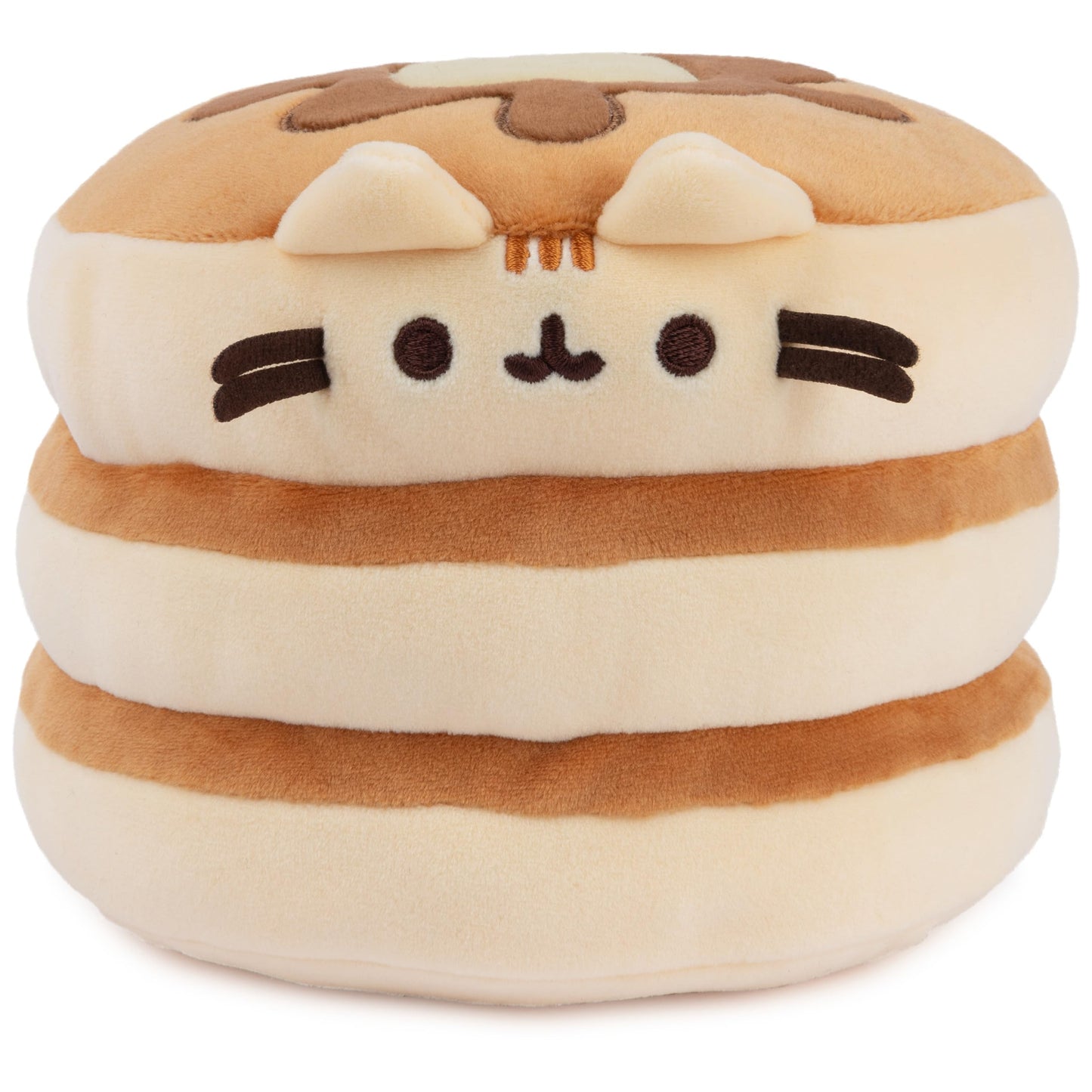 GUND Pusheen The Cat Pancake Squisheen Plush, Squishy Toy Stuffed Animal for Ages 8 and Up, Brown, 6” GUND