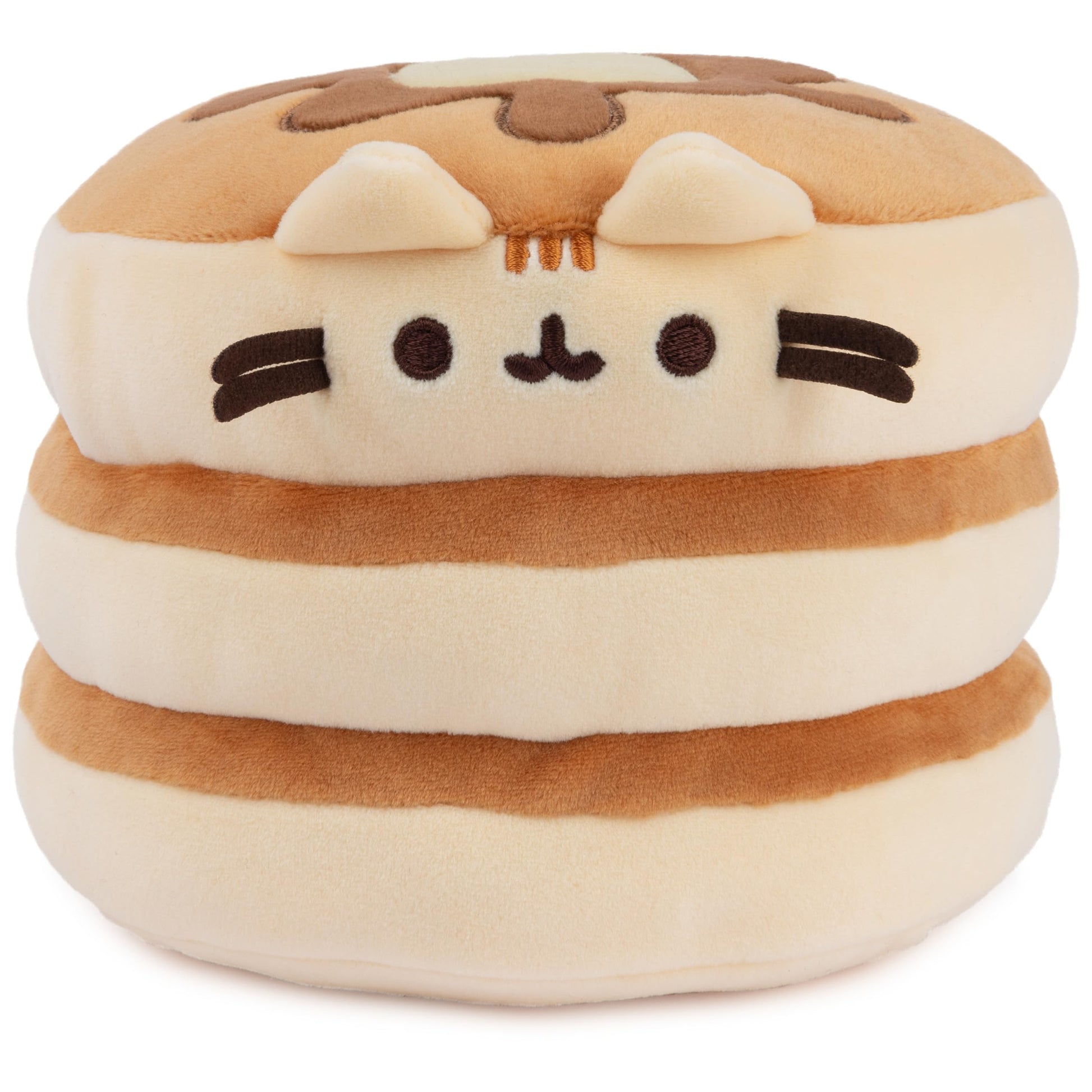 GUND Pusheen The Cat Pancake Squisheen Plush, Squishy Toy Stuffed Animal for Ages 8 and Up, Brown, 6” GUND