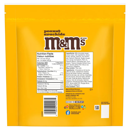 M&M’S Peanut Milk Chocolate Candy, Celebration Size Share Bag, 1kg – Bulk Party Candy for Sharing, Events, Movie Nights & Holidays - Available at All In One Marketplace Canada