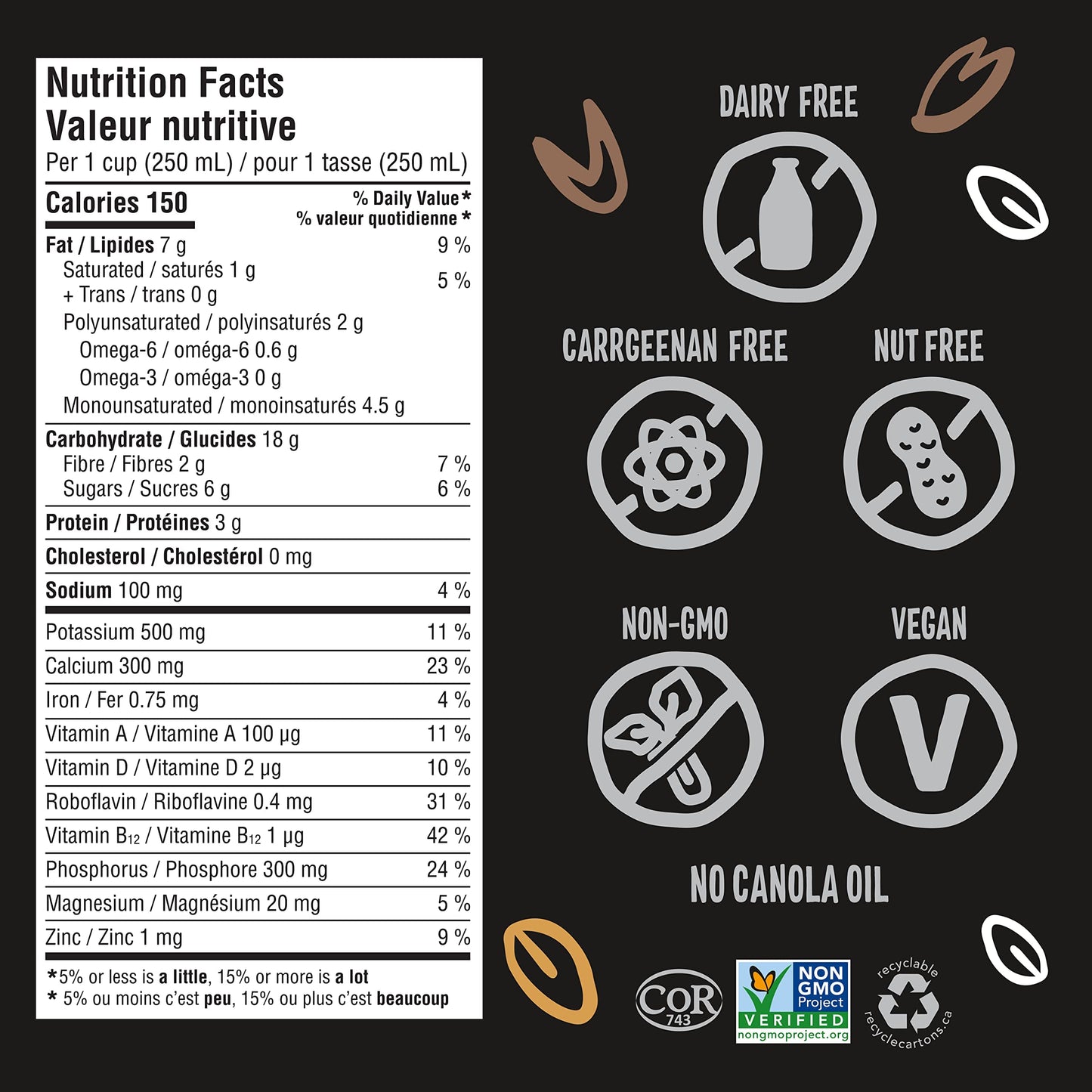 Earth's Own Barista Oat Milk - 946mL Plant-Based Beverage | Dairy Free, Vegan, Nut Free | Canadian Made | Case of 12