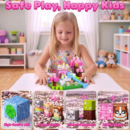 SSAWER Magnetic Blocks, 100PCS Toys Building Blocks Cubes Gifts for Girls 🍁 All In One Marketplace Canada
