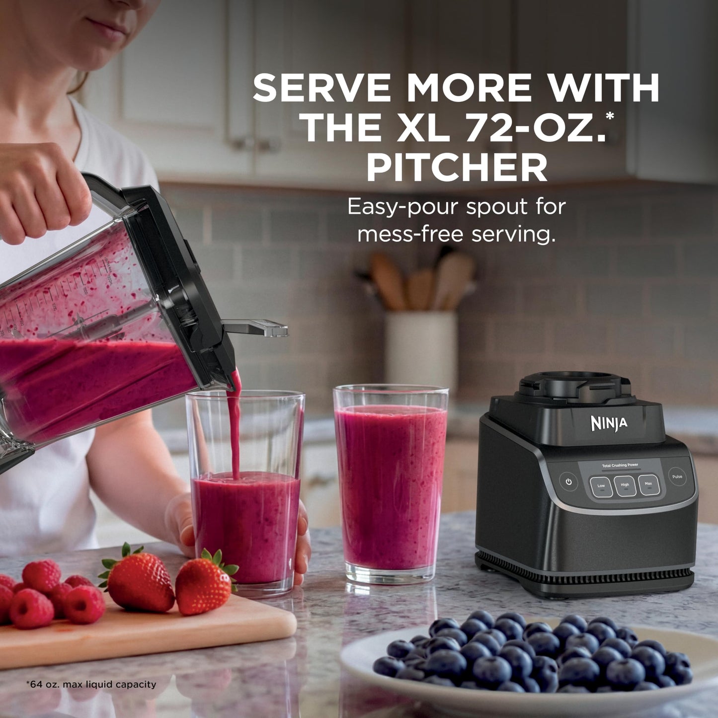 Ninja UltraCrush Professional Blender, 1000W, XL 72-oz.* Pitcher, Total Crushing® Technology, 3 Manual Speeds for Ice Crushing, Smoothies, Sauces & More, Full-Size Blender, Black, BP201C - Available at All In One Marketplace Canada