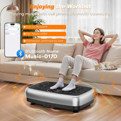 Vibration Plate Exercise Machine, 2026 Upgraded Double Motors Vibration Plate for Lymphatic Drainage, EvoSpark Whole Body Vibration Plates for Weight Loss,450 Lbs Capacity Vibrate Fitness Platform