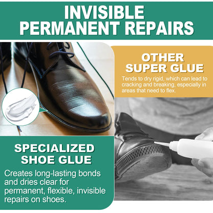 Shoe Glue, Extra Strong Shoe Repair Adhesive - Permanent, Clear, Waterproof Glue for Sneakers, Boots, Heels, Canvas, Soles, Handbags, Leather, Rubber, Vinyl - 20ml x 2 PCS - Available at All In One Marketplace Canada