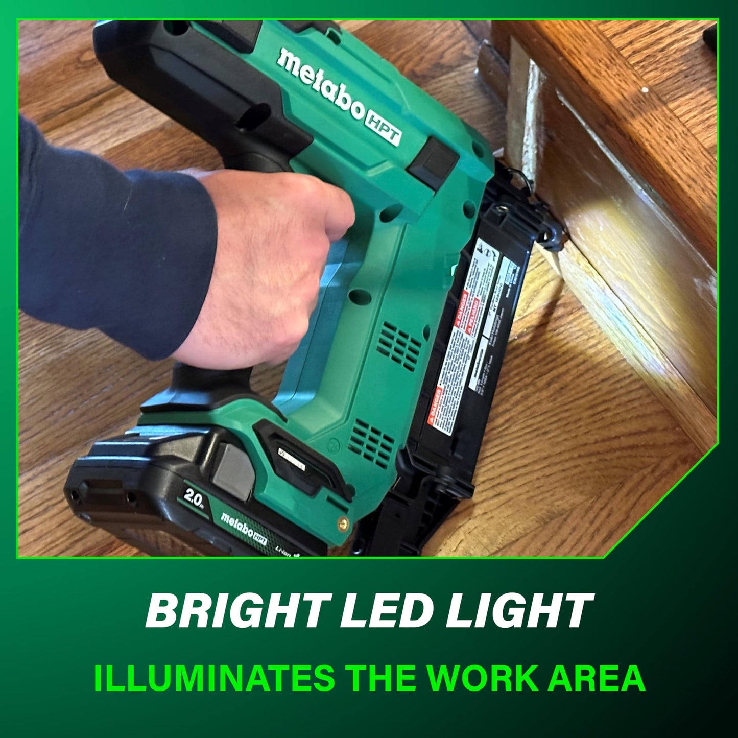 Metabo HPT 18V MultiVolt™ 18-Ga Compact Cordless Brad Nailer Kit, Includes 1-18V 2.0 Ah Battery, NT1850DGM Metabo HPT