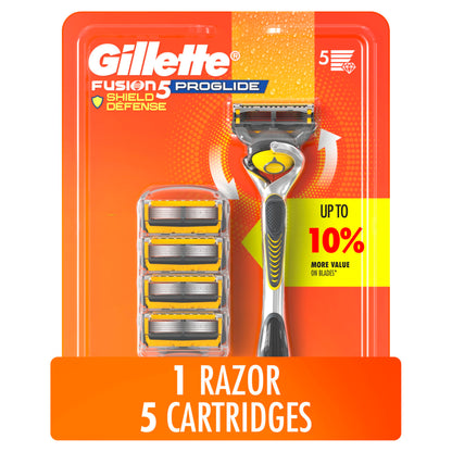 Gillette ProShield Mens Razor, 1 Handle + 5 Blade Refills, 1 Count (Pack of 1) Gillette