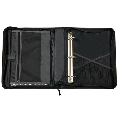 Avery 2" Inch Zipper Binder, 3 Round Rings, Durable Messenger Nylon Zipper Black Binder, Tablet Holder, 6-Pockets with 5 Tab Dividers, Carry-All Storage Binder (26051) 🍁 All In One Marketplace Canada