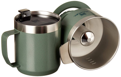 Stanley Perfect Brew Pour Over Set | 12 oz Camp Mug with Lid Included | Drip Coffee Maker with Reusable Filter | Insulated Stainless Steel | BPA-Free | Hammertone Green 🍁 All In One Marketplace Canada