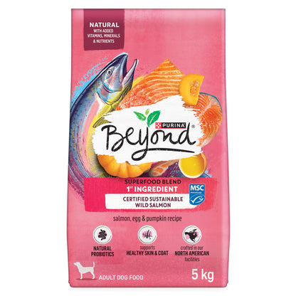 Beyond Superfood Blend Natural Dry Dog Food, Wild Caught Salmon, Egg & Pumpkin - 5 kg Bag 🍁 All In One Marketplace Canada