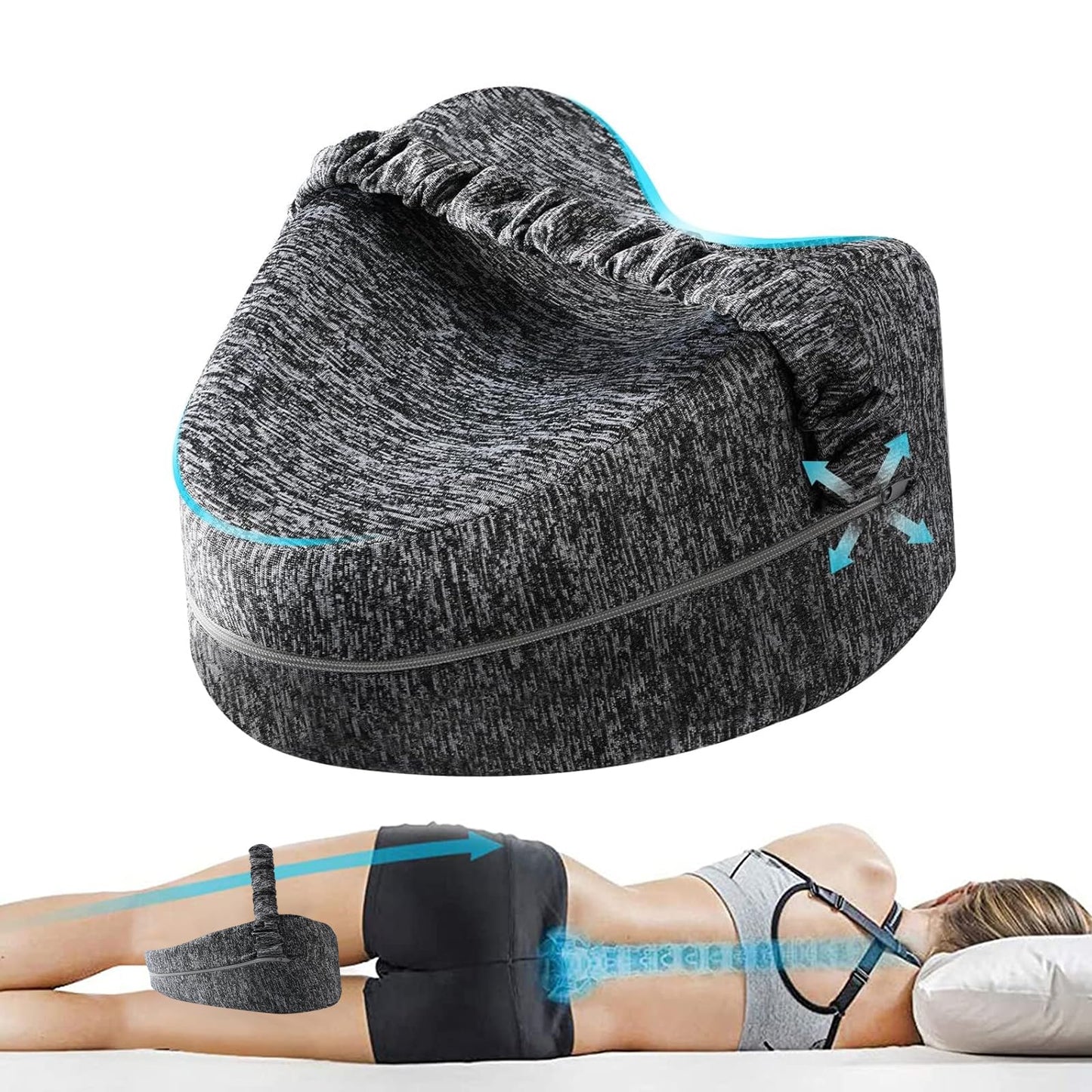 ZJZ Knee Pillow for Side Pillow, Memory Foam Knee Pillow, Suitable for Relieving Leg, Back, Knee Pain, improving Sleep Quality, Butterfly Side Pillow Leg Pillow - Available at All In One Marketplace Canada