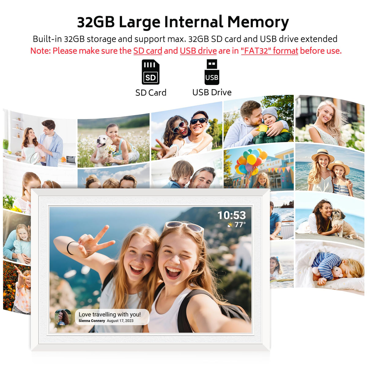 Frameo 10.1" Digital Picture Frame, 32GB Memory WiFi Electronic Photo Frame 🍁 All In One Marketplace Canada