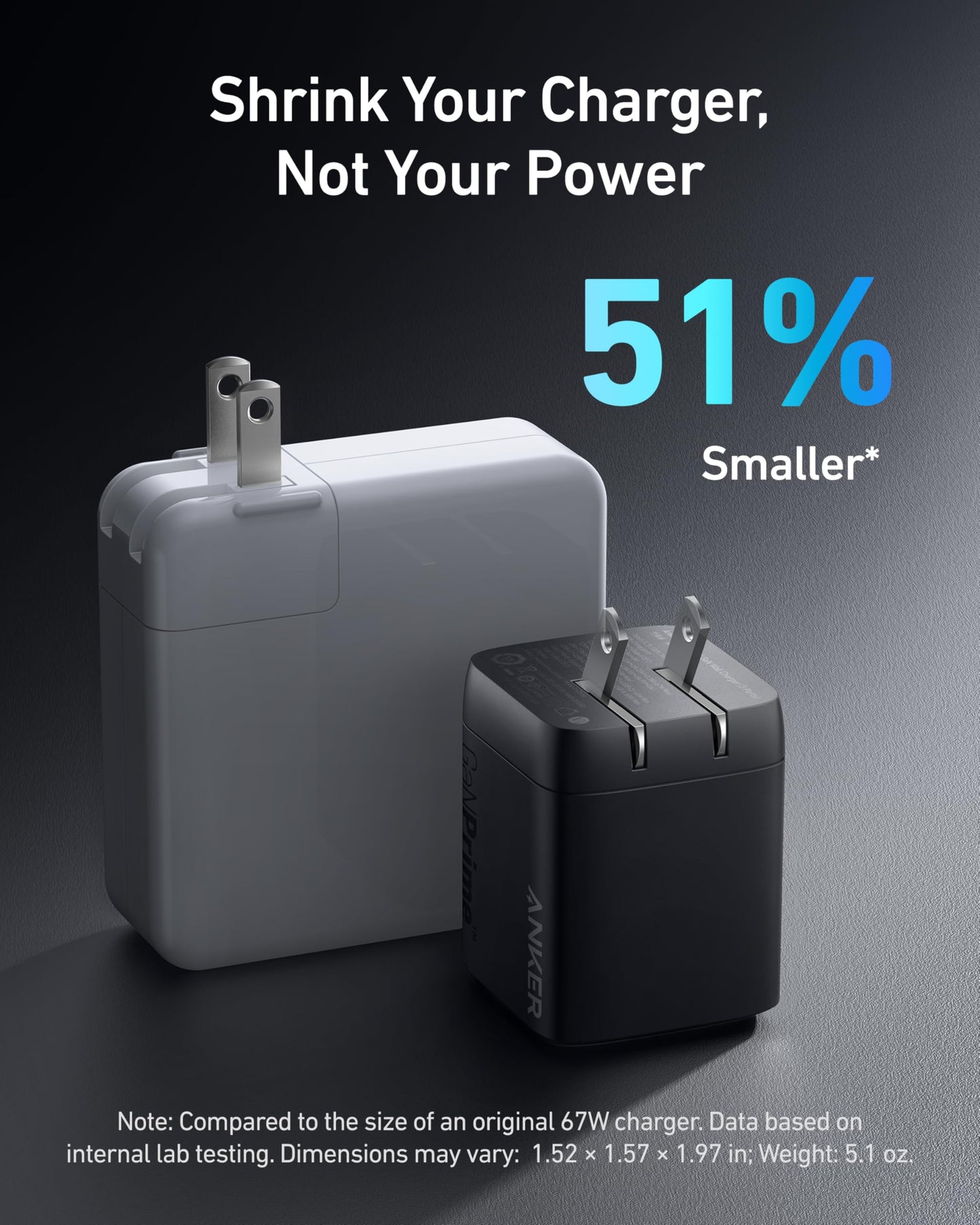 Anker Prime 67W USB C Charger, Anker GaN 3-Port Compact Fast PPS Wall Charger, for MacBook Pro/Air, Pixelbook, iPad Pro, iPhone 17/16/15/Pro, Galaxy S25/S24, Note20, Pixel, Apple Watch
