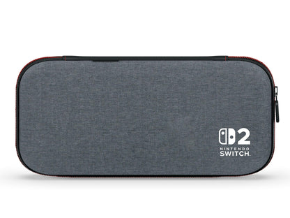 PowerA Slim Case for Nintendo Switch 2 - Dark Heather Grey, Officially Licensed, Protective Case, Holds 10 Game Cards, Padded Screen Protector, Built-in Play Stand