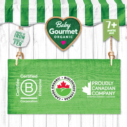 Baby Gourmet Organic Baby Food Puree Coconut, Kiwi & Spinach, 128ml (12 Pack) Baby Gourmet