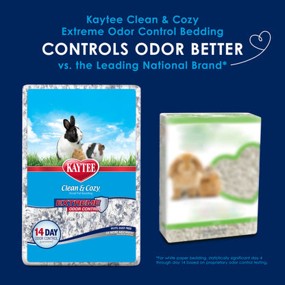 Kaytee Extreme Odor Control Bedding for Pet Guinea Pigs, Rabbits, Hamsters, Gerbils, and Chinchillas, 40 Liter Kaytee