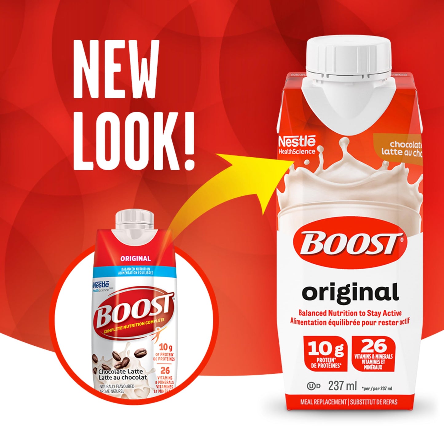 BOOST Original Meal Replacement Drink – Choc Latte, 24 Bottles, 6.1 kg Boost