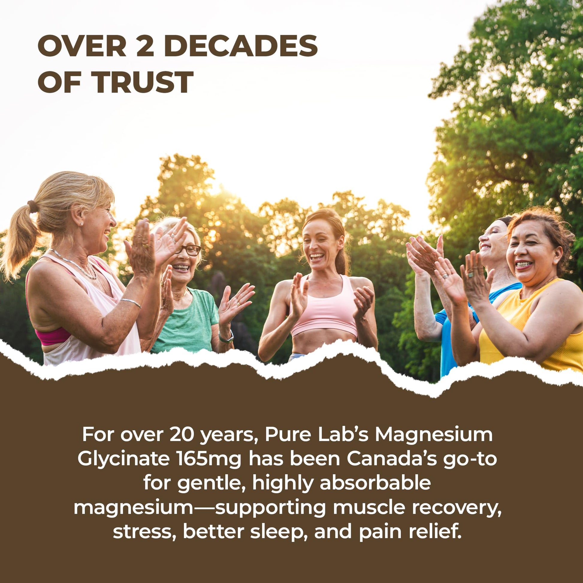 Pure Lab Vitamins Magnesium Glycinate 165mg – 120 vegicaps - Supports Muscle Function - Available at All In One Marketplace Canada