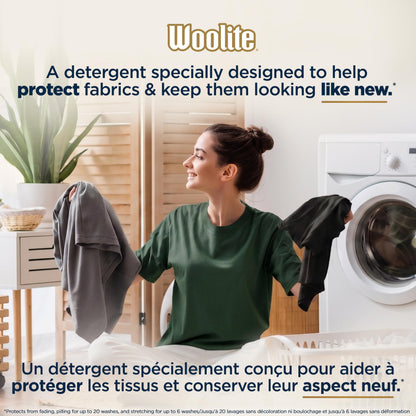 Woolite Darks Laundry Detergent for Dark Clothing; 2.96 L, 66 Loads; Helps Keep Clothes Looking Like New with Advanced Care & Fabric Guard Complex; Protects from Fading & Pilling Up 20 Washes - Available at All In One Marketplace Canada