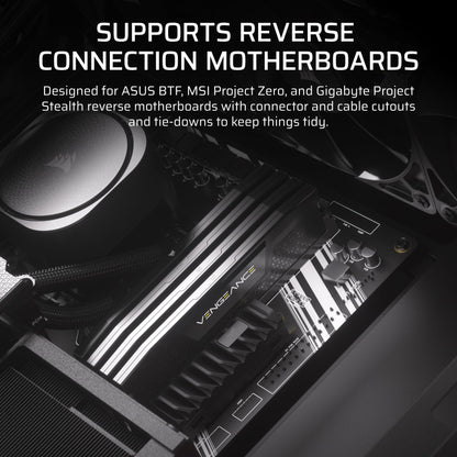 CORSAIR Frame 4000D RS ARGB Modular Mid-Tower ATX PC Case – High Airflow, 3X Pre-Installed RS ARGB Fans, InfiniRail™ Fan Mounting System, ASUS BTF, MSI Project Zero, Gigabyte Project Stealth – Black 🍁 All In One Marketplace Canada