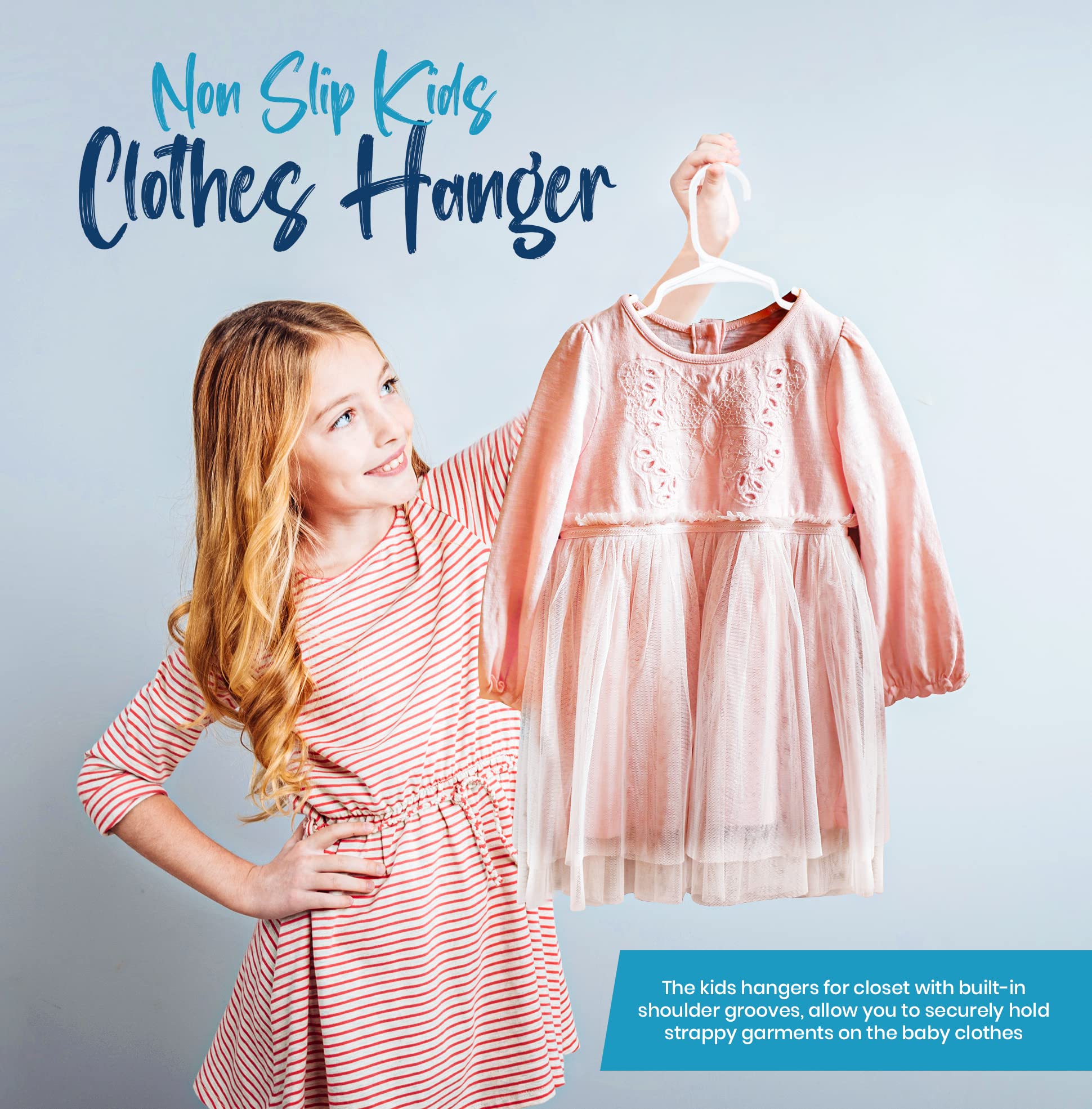 Utopia Home Kids Hangers - Plastic Baby Hangers for Closet - Childrens Hangers for Clothes & Infant Hangers for Closet - Ideal for Everyday Standard Use (White, Pack of 60) - Available at All In One Marketplace Canada