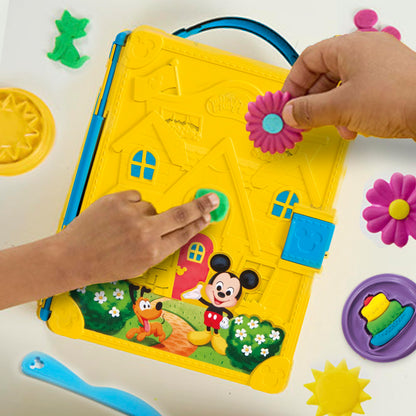 Play-Doh Disney Junior Mickey Mouse Clubhouse Shape a Story Playset, Storage & Travel, Arts & Crafts Preschool Toys for Kids 2+