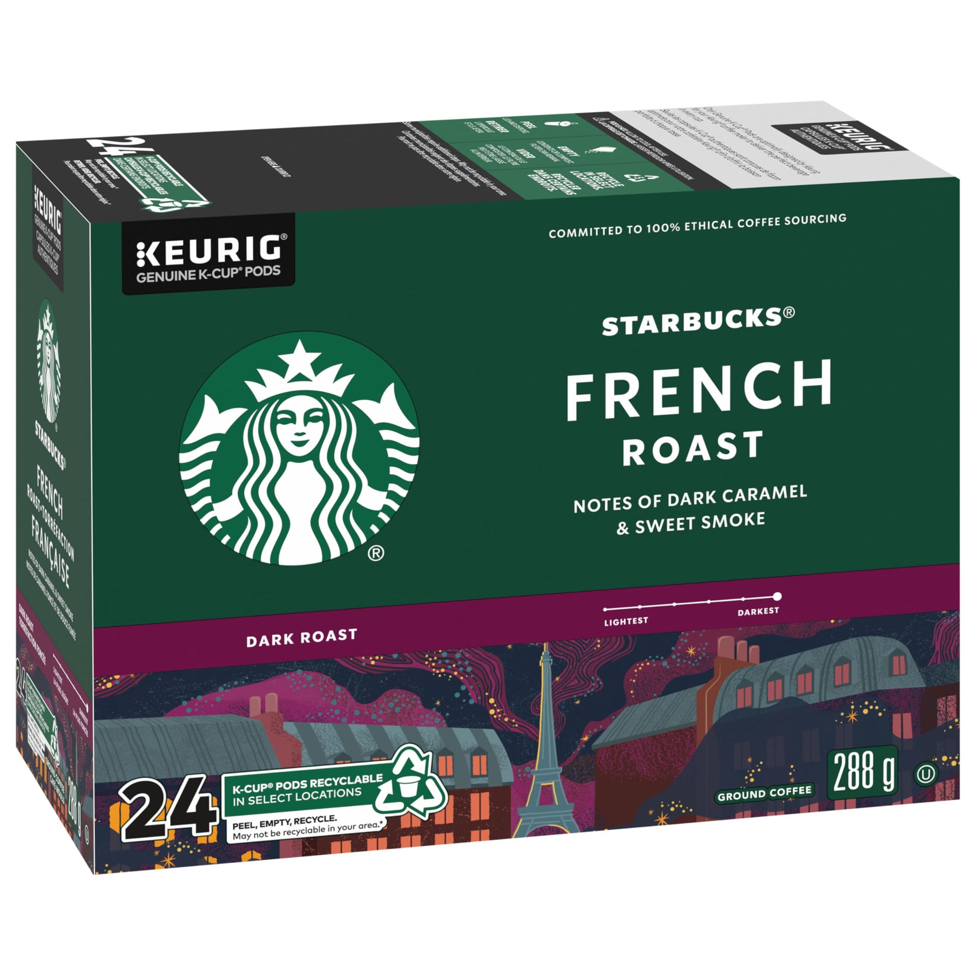 Starbucks French Roast K-Cup Pods, Dark Roast Coffee, 24 Count