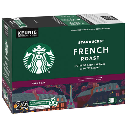 Starbucks French Roast K-Cup Pods, Dark Roast Coffee, 24 Count
