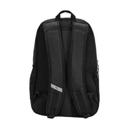 PUMA unisex adult Evercat Contender Backpack, Black/Silver, One Size US