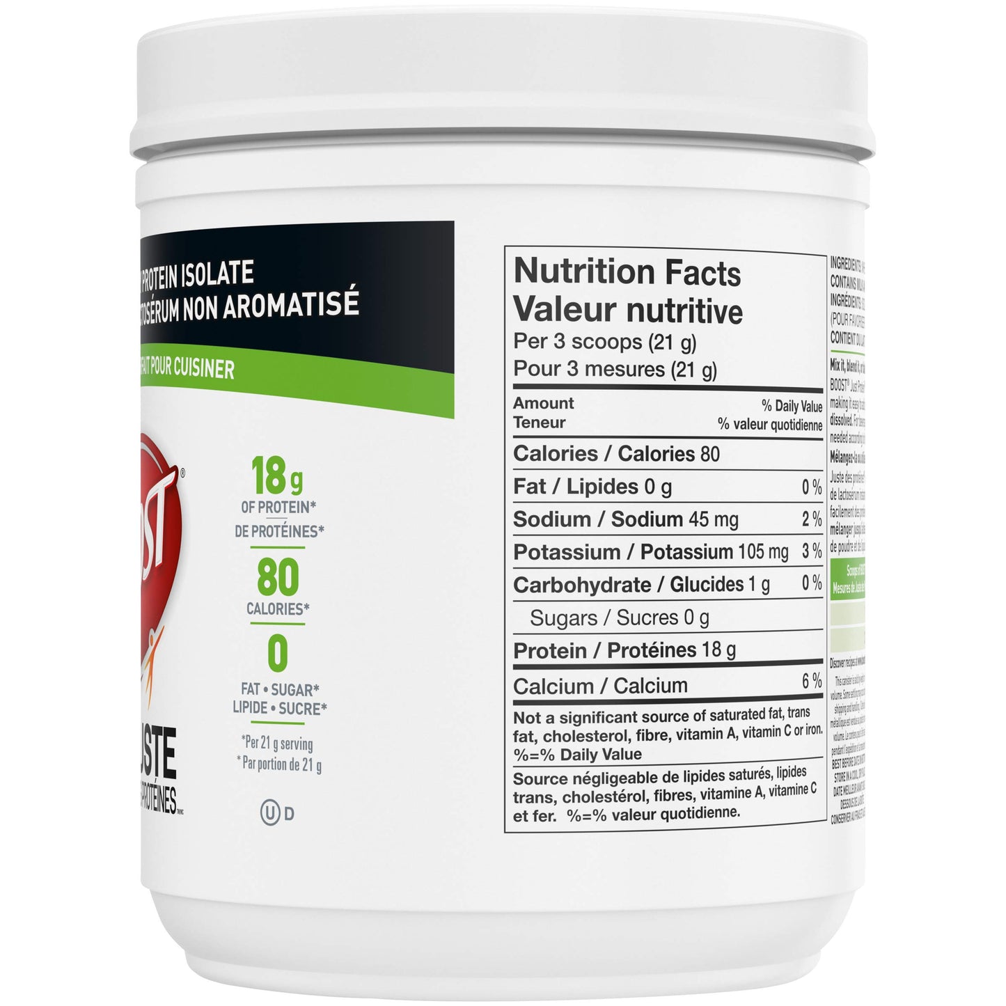Boost JUST Protein Unflavoured Instant Whey Protein Isolate Powder, 227 Grams (Pack of 1) - Packaging May Vary Boost