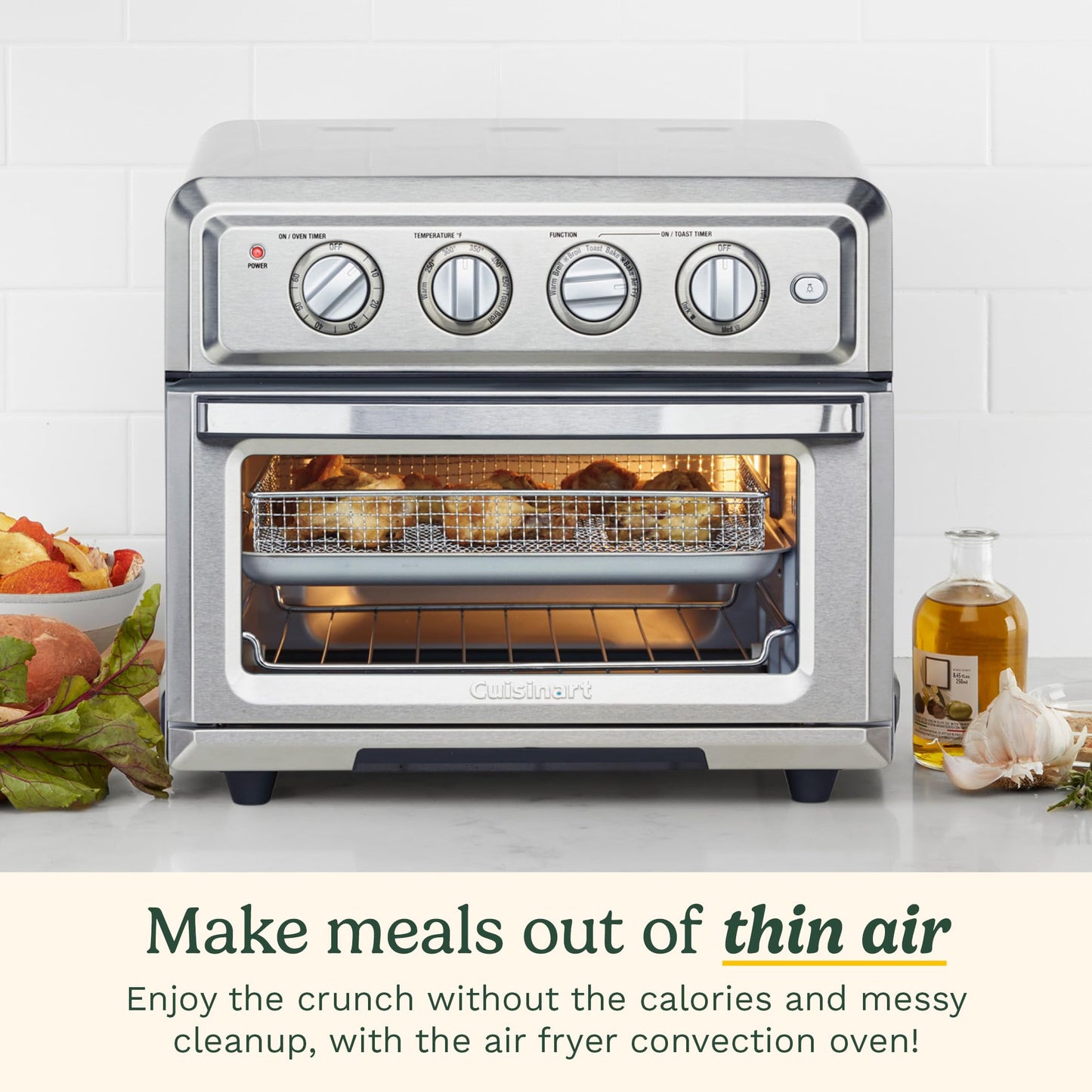 Cuisinart Air Fryer + Convection Toaster Oven, Stainless Steel (TOA-60C) Cuisinart
