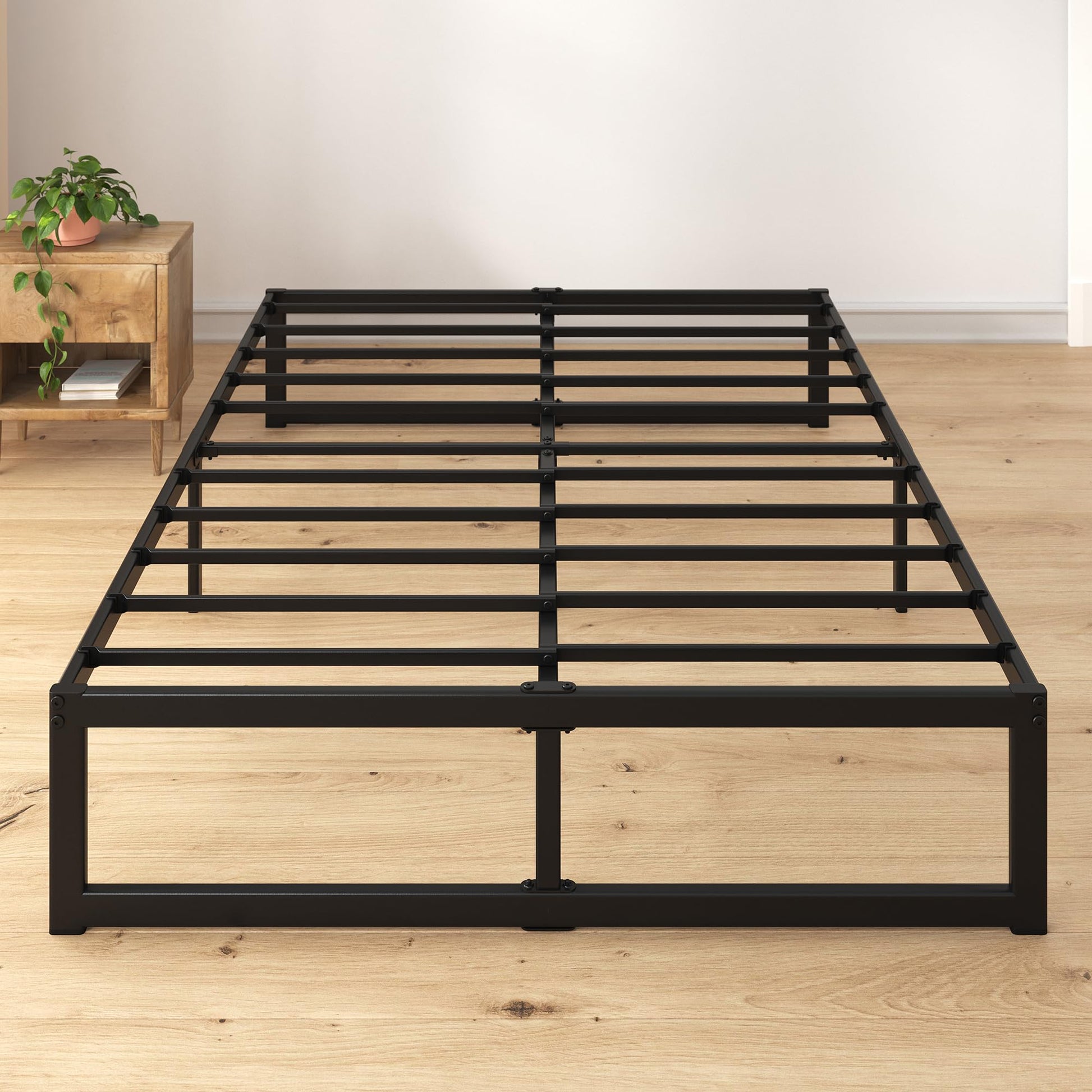 Zinus Full Bed Frame - ABEL 14 inch Metal Bed Frame with Steel Slat Support, No Box Spring Needed, Easy Assembly - Minimalist Platform Bed in a Box with Underbed Storage Space, 5 Year Wrranty, Full - Available at All In One Marketplace Canada