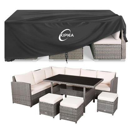 Kipiea Patio Furniture Covers Waterproof Winter, 420D Outdoor Furniture Set Covers, Heavy-Duty Patio Table Covers, No Tears Anti UV No Fading (98" L x 83" W x 36" H) 🍁 All In One Marketplace Canada