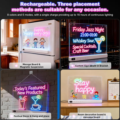 Cosmody Rechargeable LED Drawing Board,Gift for Boys Girls Ages 3+ (White) 🍁 All In One Marketplace Canada