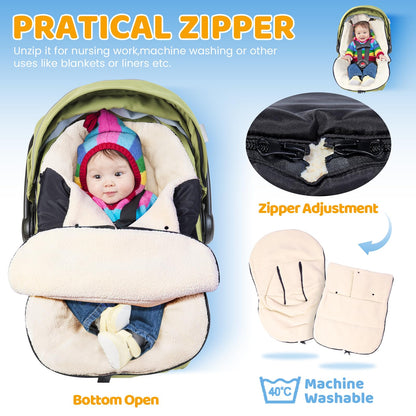Orzbow Winter Carseat Cover for Baby, Cozy Fleece, Universal Fit, Black 🍁 All In One Marketplace Canada