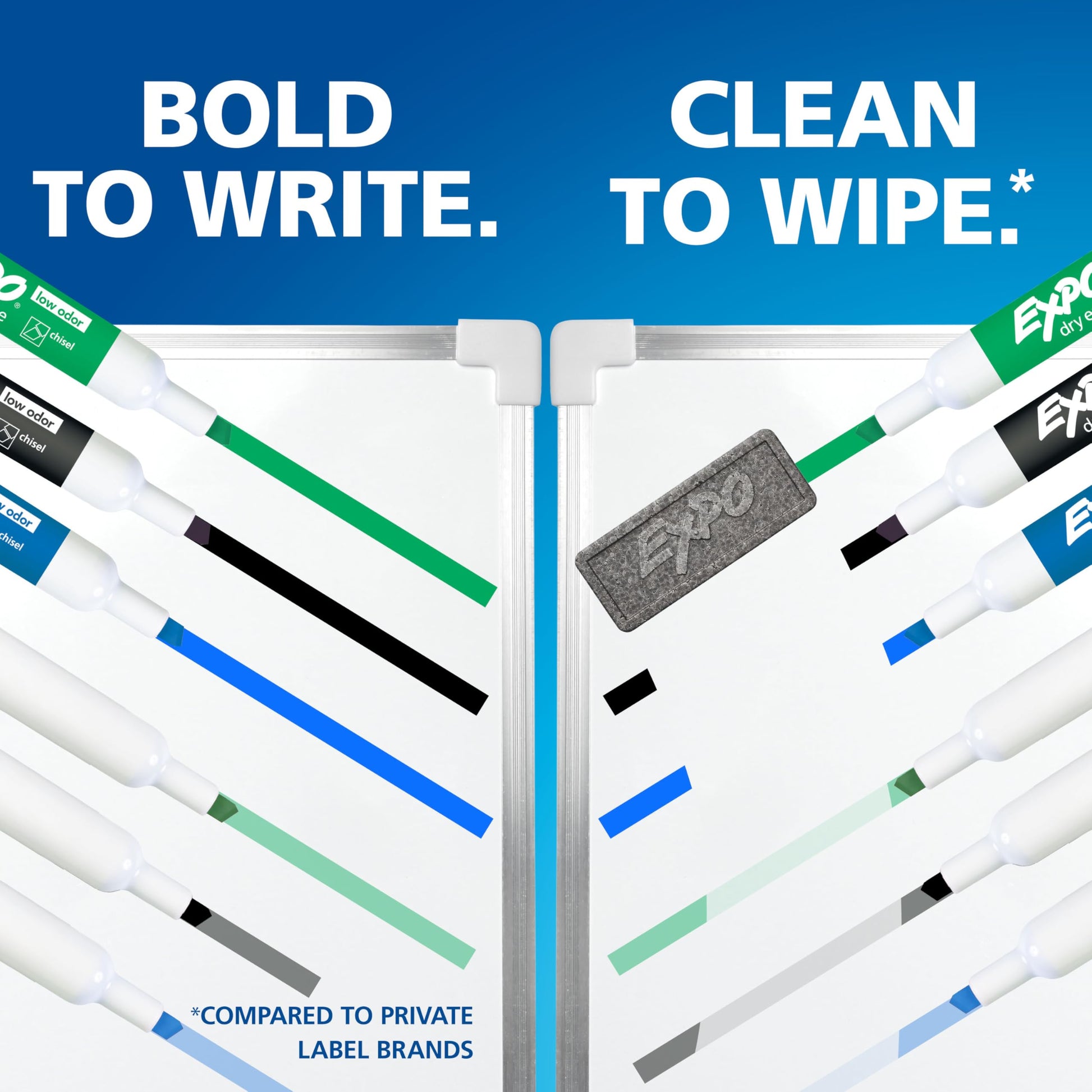 EXPO Dry Erase Markers, Low Odour Ink, Assorted Colours, Chisel Tip, 36 Count Expo