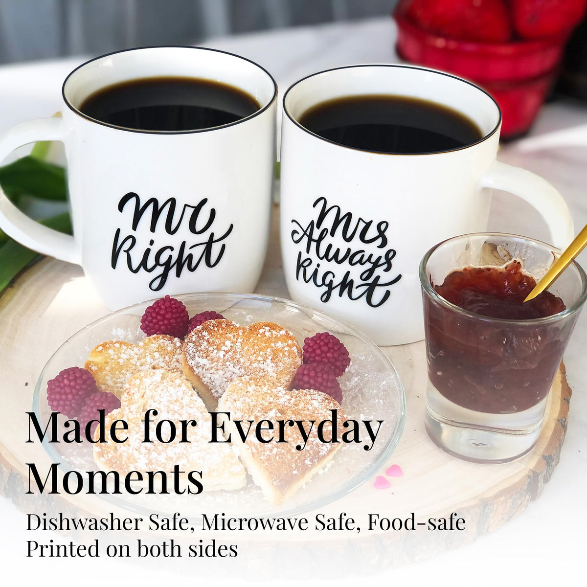 Triple Gifffted Mr Right and Mrs Always Right Coffee Mugs Gift Set, 380 ml 🍁 All In One Marketplace Canada